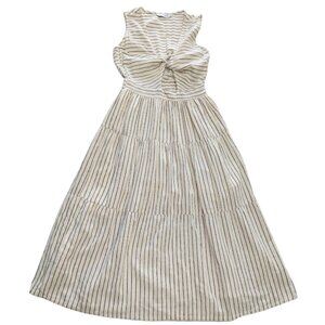 Compañía Fantástica Striped Cotton Sleeveless Cutout Midi Dress – Size S